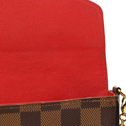 Louis Vuitton Damier Ebene Pochette Felicie Chain Wallet 12 of 13