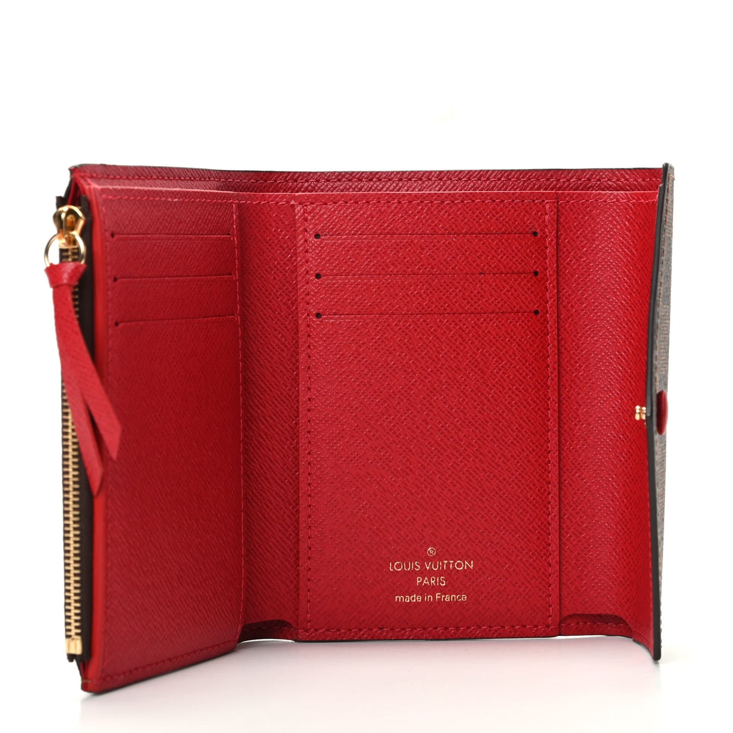 Damier Ebene Victorine Wallet Cherry