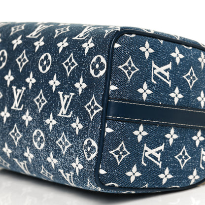Louis Vuitton Monogram Jacquard Denim Speedy Bandouliere 25 Bleu 10 of 11