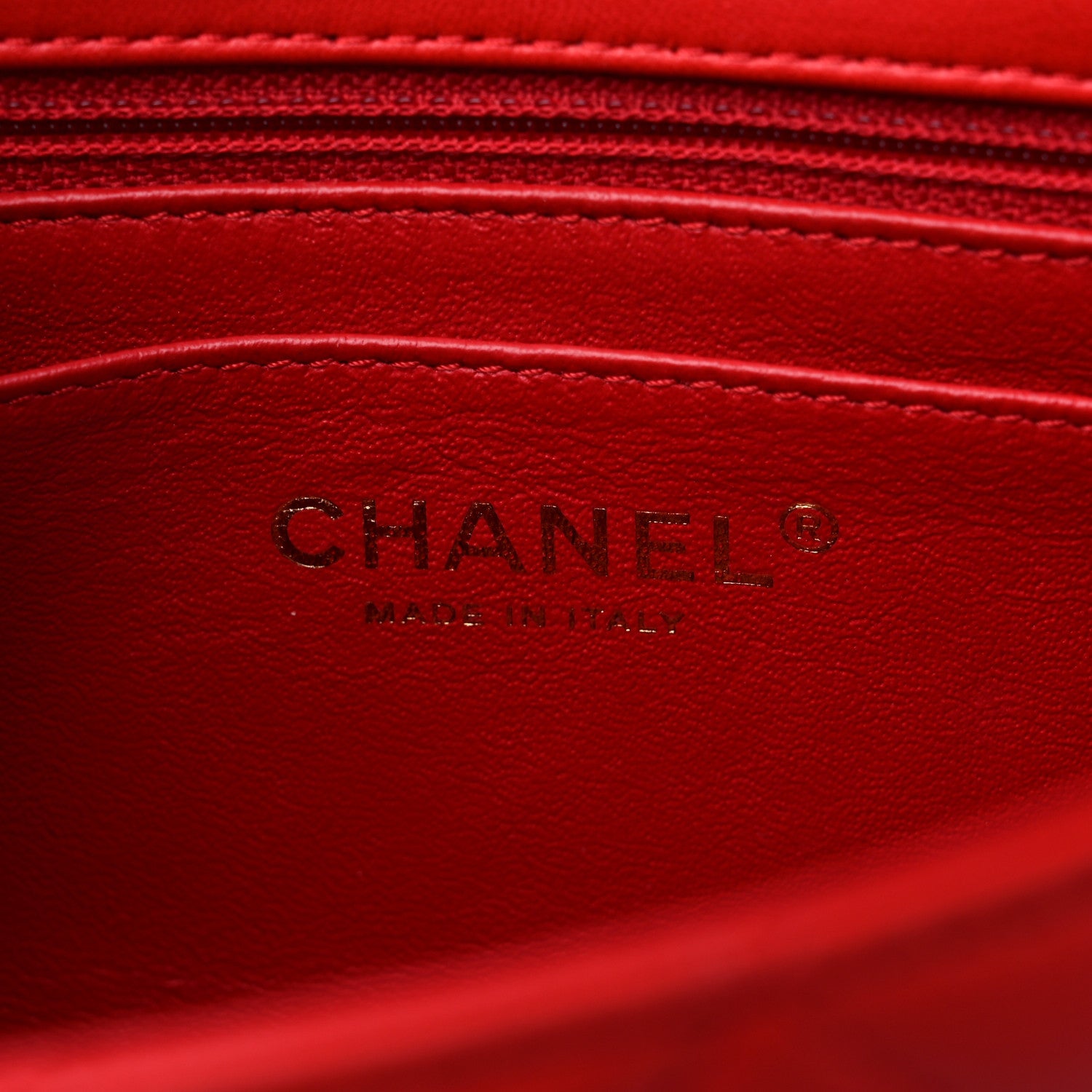 Chanel Lambskin Quilted Mini Rectangular Flap Red 6 of 14