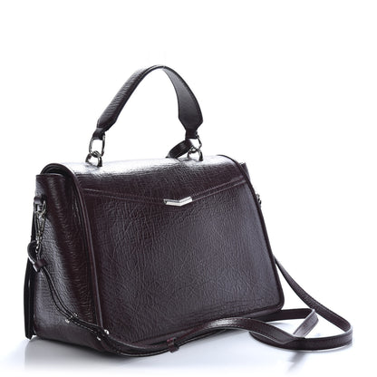 Jimmy Choo Soft Vintage Goatskin Helia Top Handle Bag Bordeaux 3 of 14