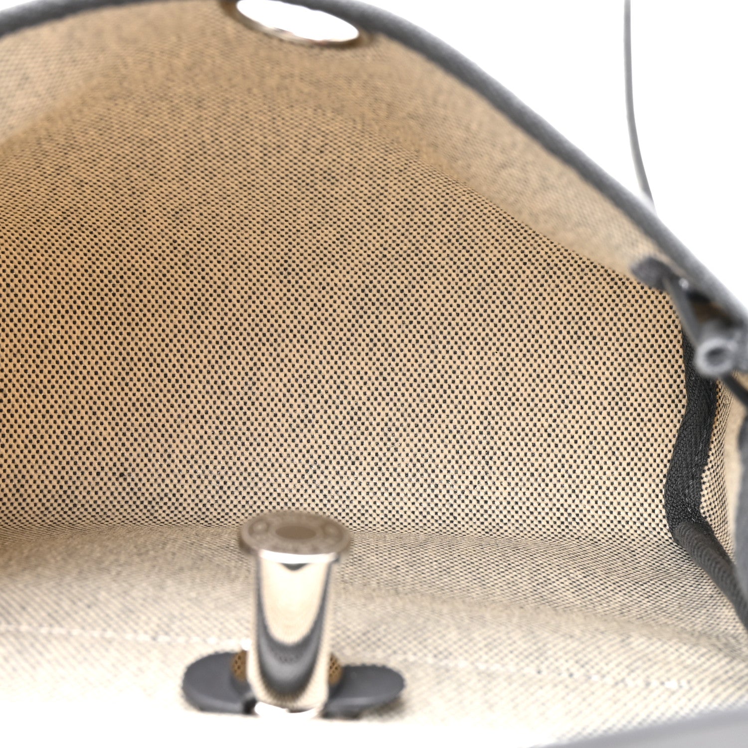 Hermes Military Toile Vache Hunter Herbag Zip Retourne 20 Ecru Ardoise 5 of 11