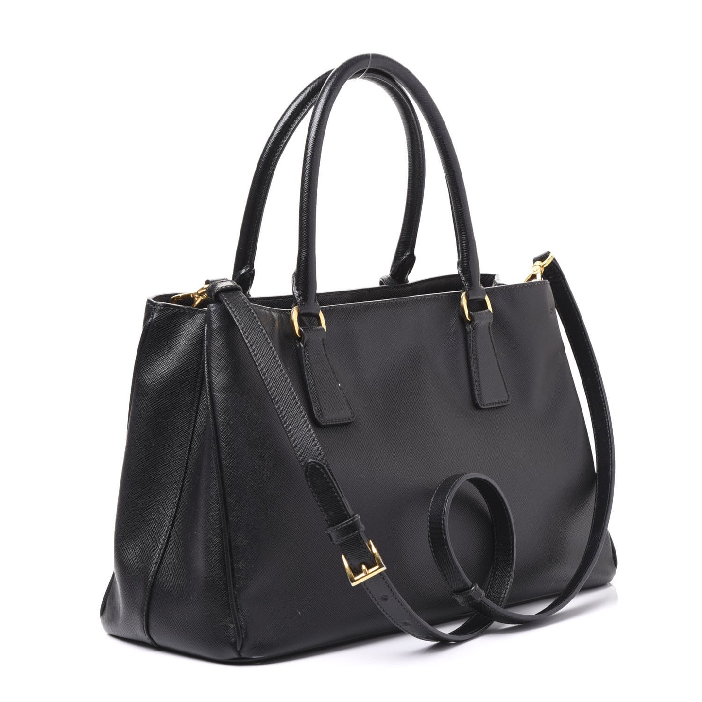 Saffiano Lux Medium Tote Black