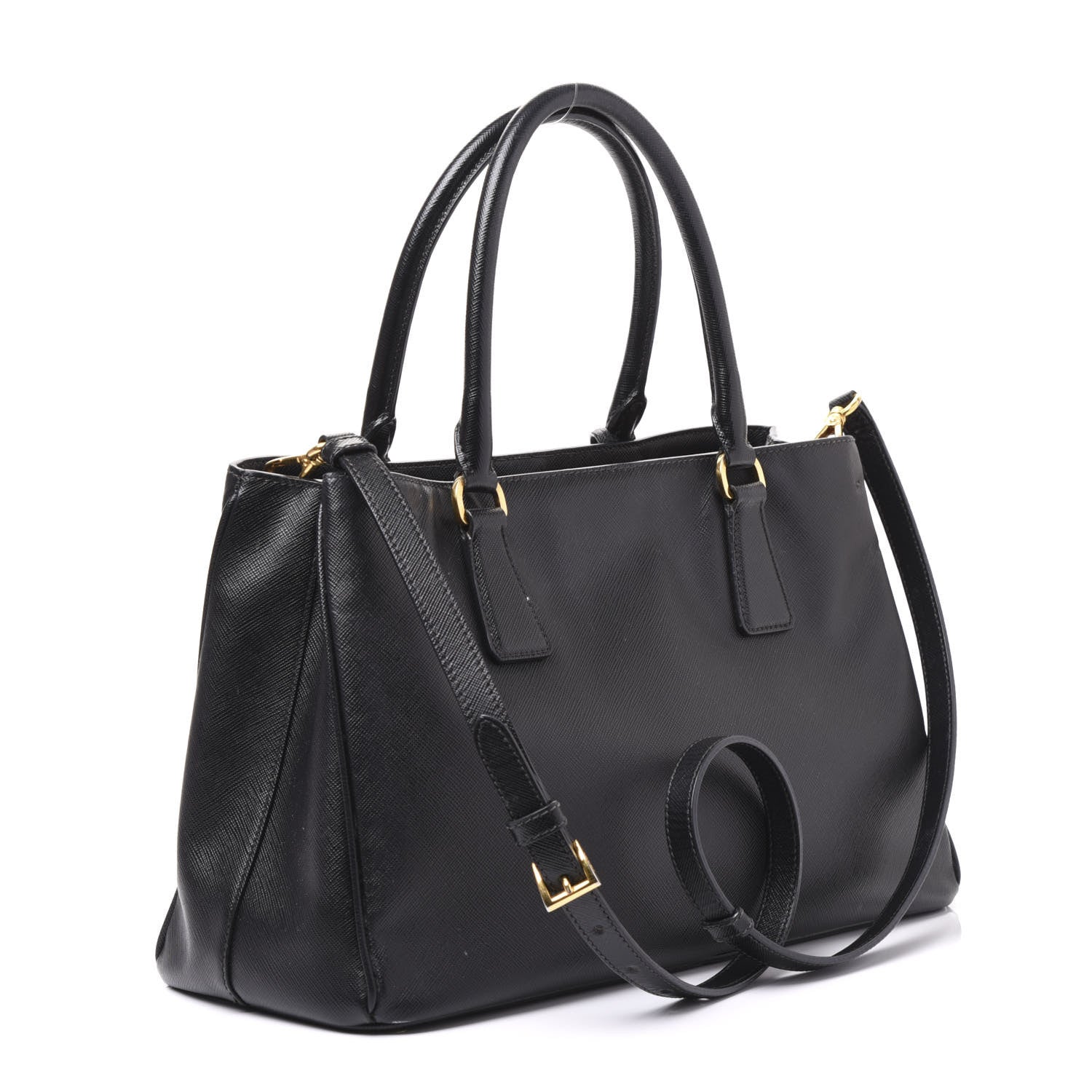 Prada Saffiano Lux Medium Tote Black 2 of 10