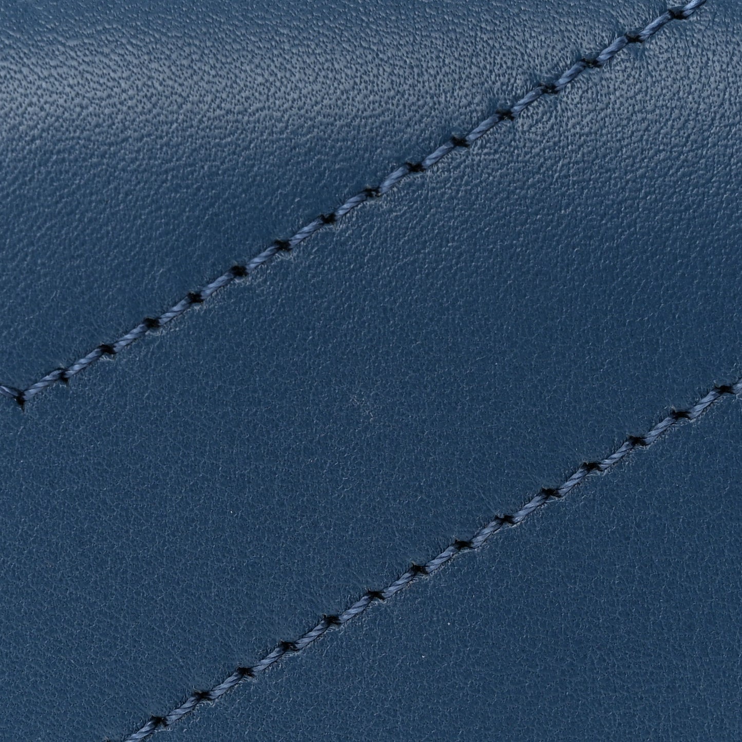Calfskin Chevron Stitched Coco Waist Bag Blue
