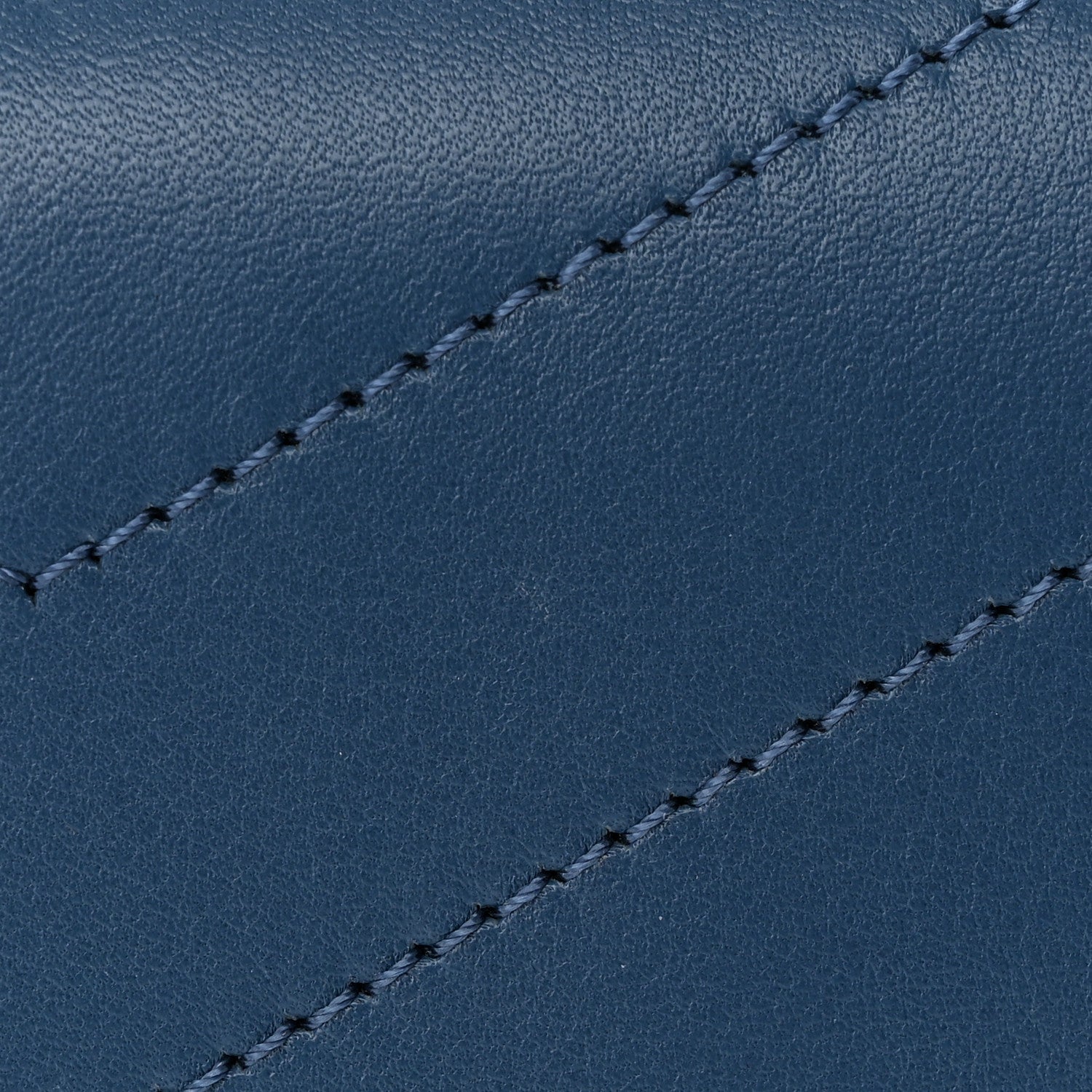 Chanel Calfskin Chevron Stitched Coco Waist Bag Blue 12 of 15