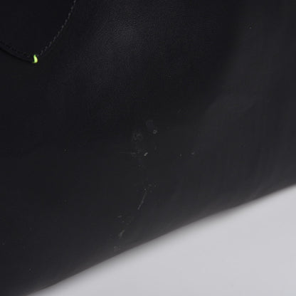 Burberry Canvas Mega Check The Giant Reversible Tote Black Neon Yellow 10 of 10