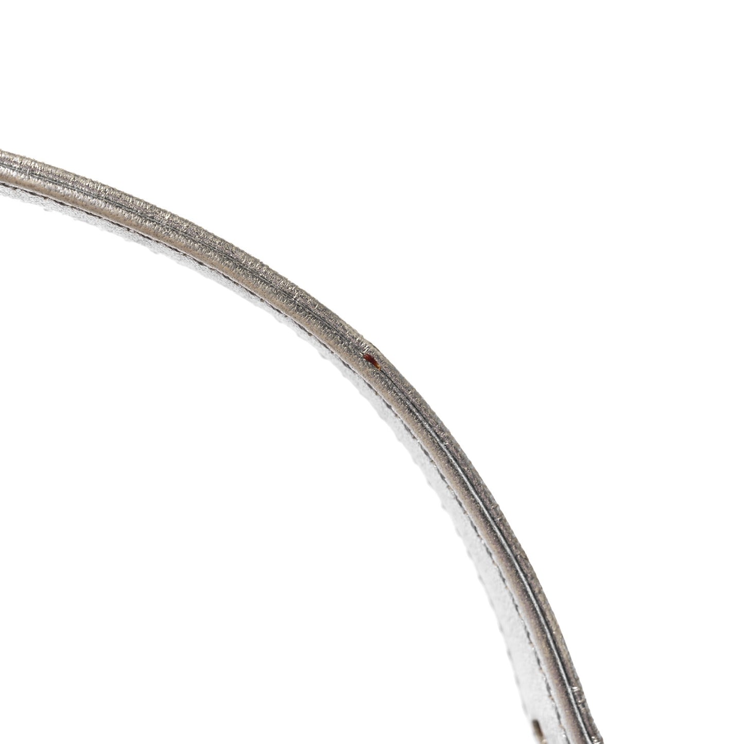 Metallic Calfskin Baguette Silver