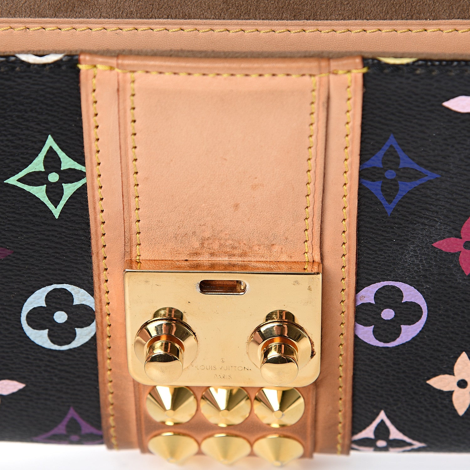 Louis Vuitton Monogram Multicolor Courtney Clutch Black 8 of 10