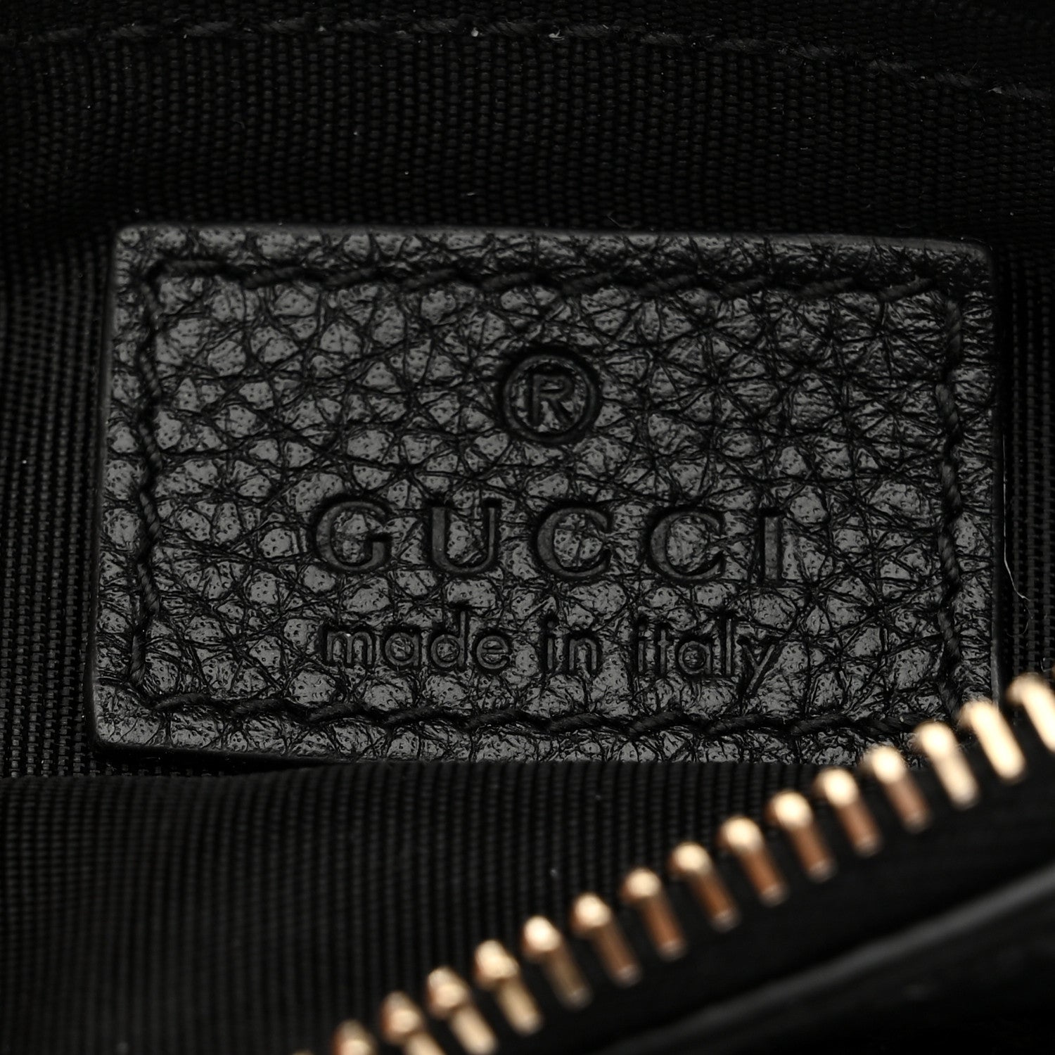Gucci Guccissima GG Emblem Zip Key Case Black 6 of 8