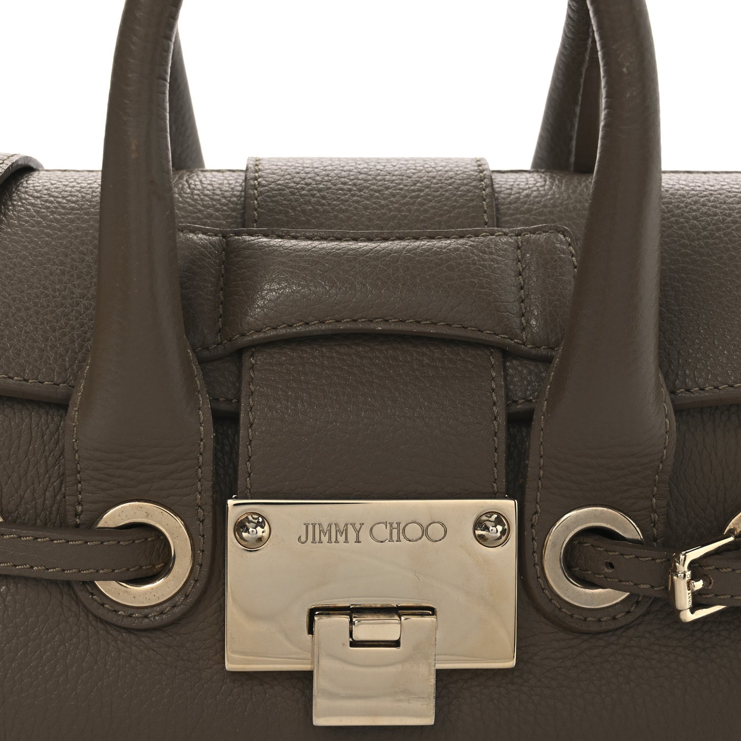 Grainy Calfskin Small Rosalie Satchel Nude