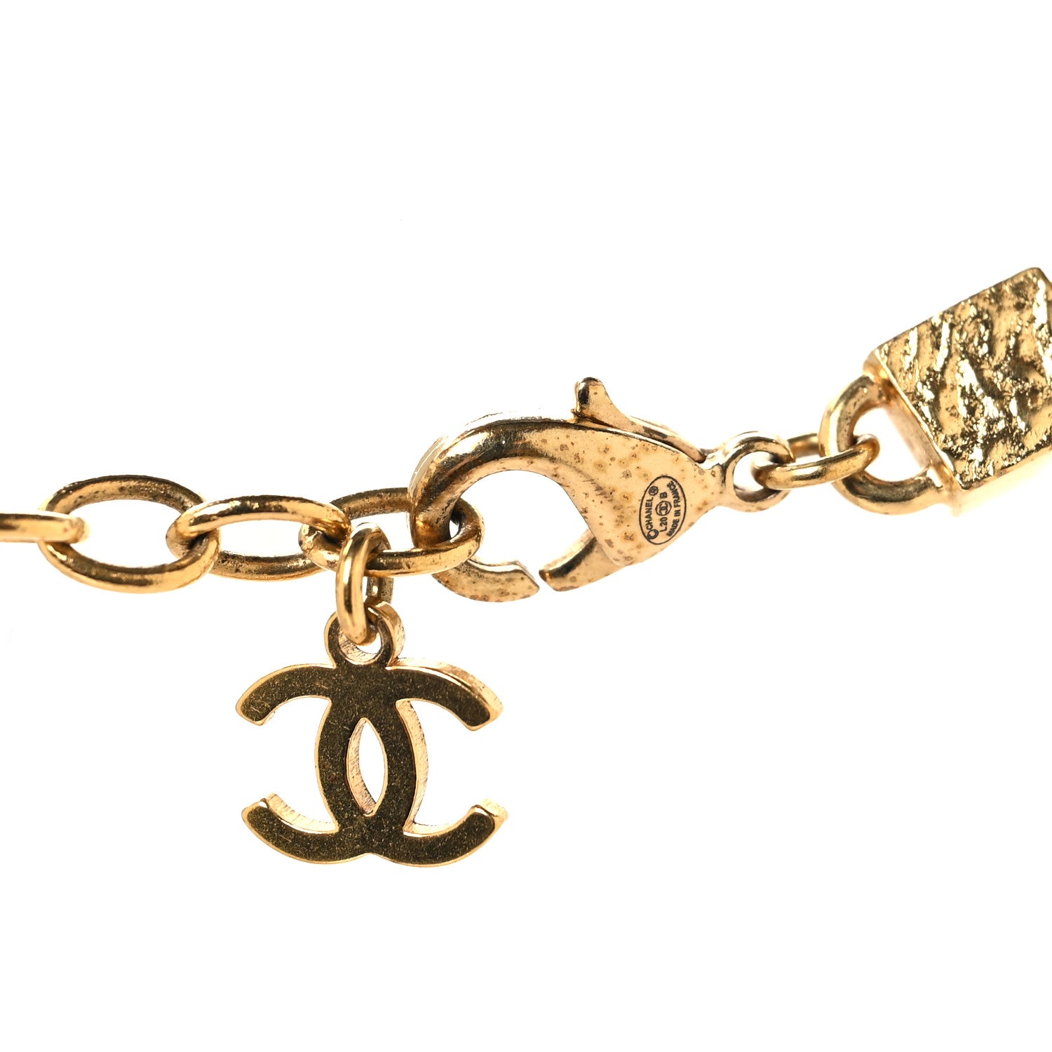 Chanel Crystal Pearl CC Choker Necklace Gold 4 of 4