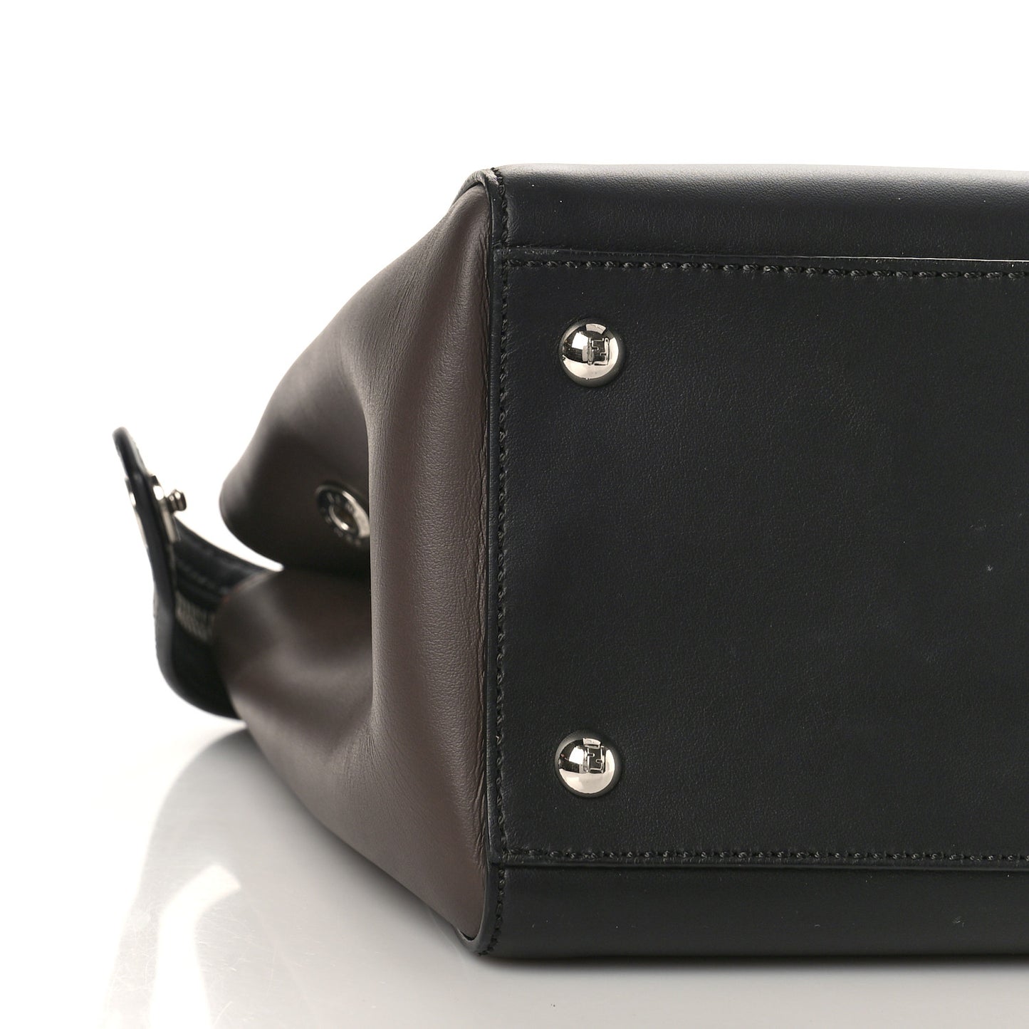 Vitello Baltico Shiny Nappa Lace Up DotCom Satchel Black