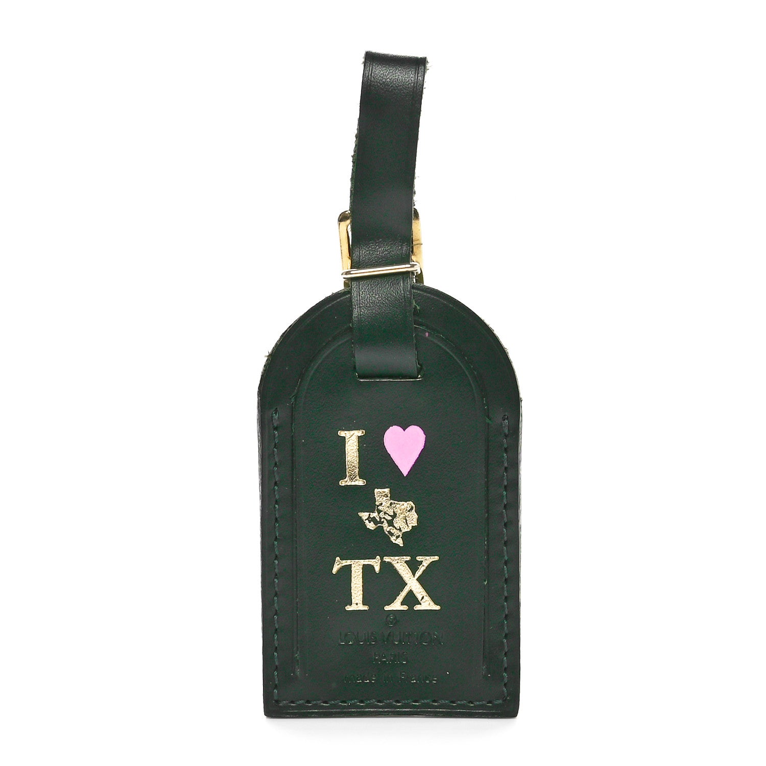 Louis Vuitton Calfskin Luggage Tag Green 1 of 4