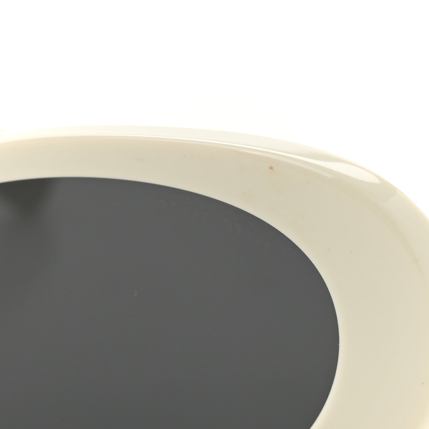 Acetate Oval Sunglasses SMU 06Z White