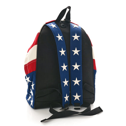 Saint Laurent Canvas American Flag Backpack Red White Blue 2 of 9