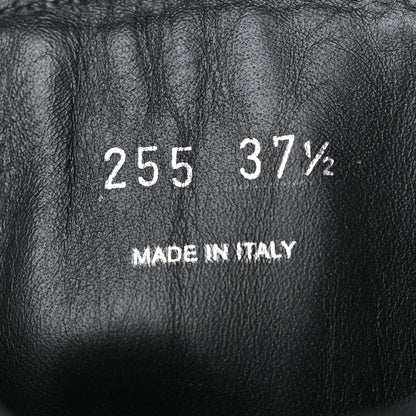 Prada Spazzolato Rois Nylon Metal Triangle Logo Monolith Pouch Pocket 55mm Boots 37.5 Black 8 of 9