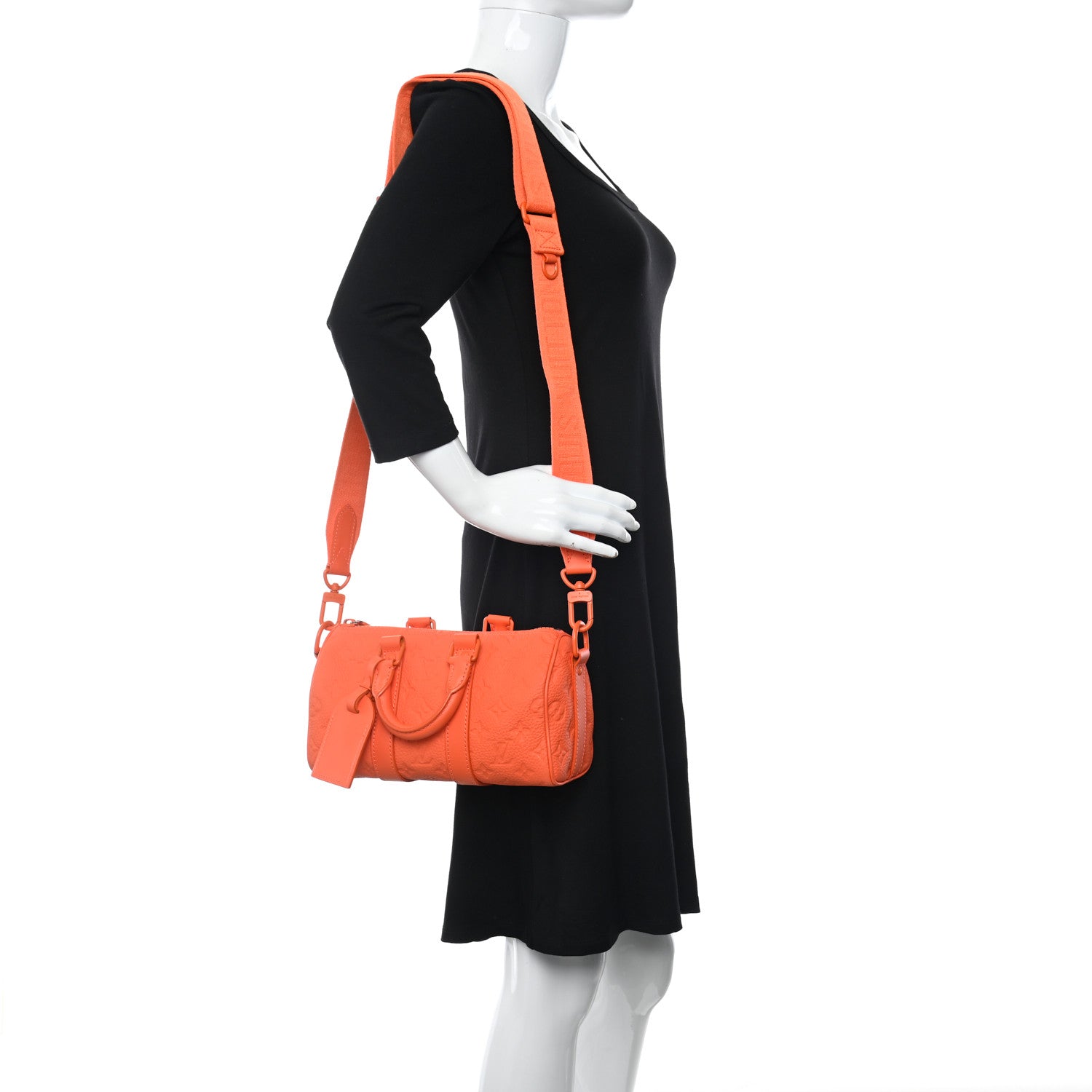 Louis Vuitton Monogram Taurillon Keepall Bandouliere 25 Orange 2 of 7