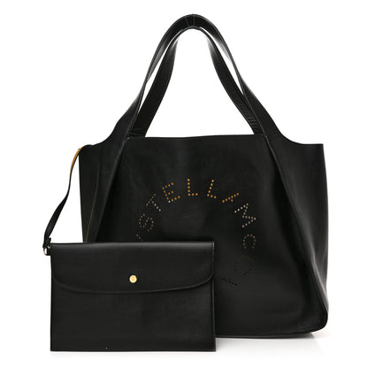 Stella McCartney Eco Alter Nappa East West Perforated Tote Black 1 of 10