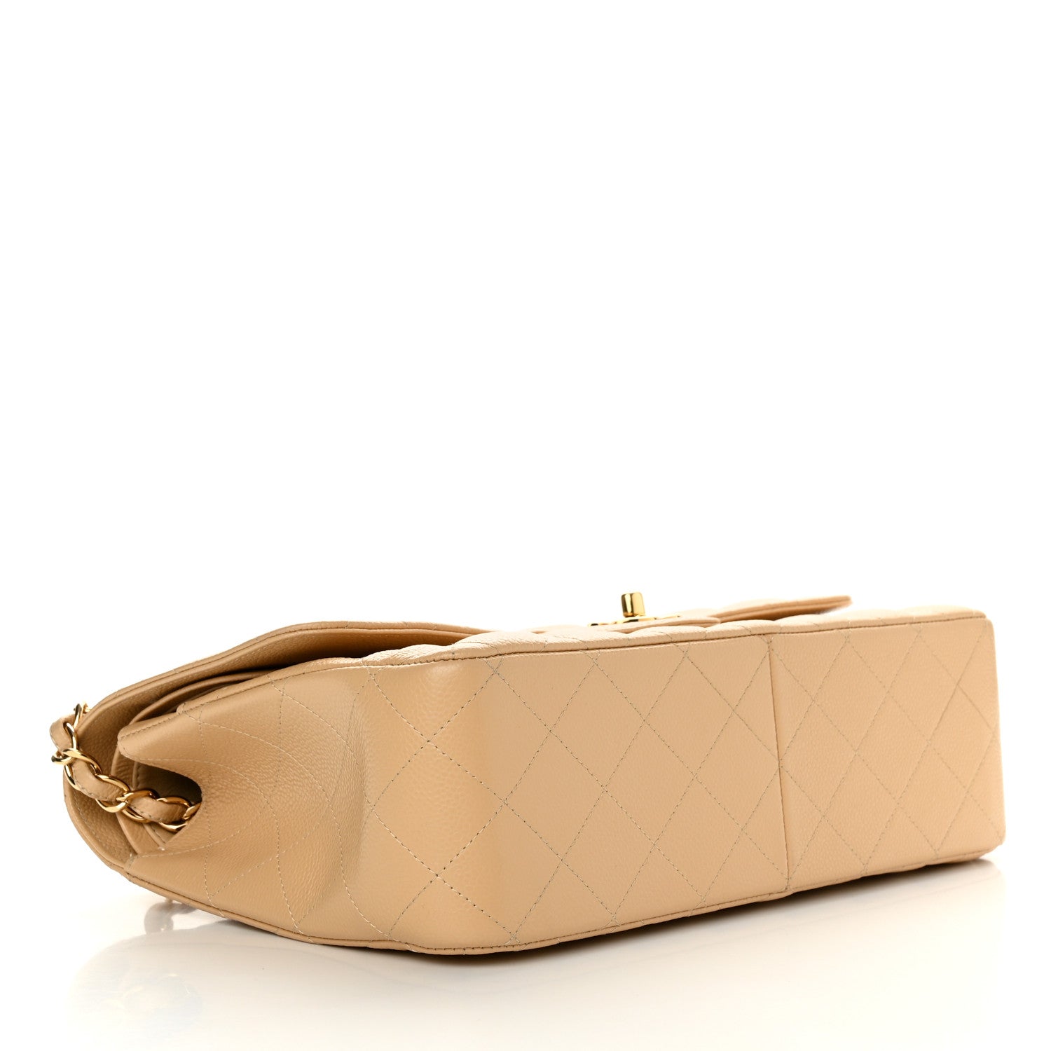 Chanel Caviar Quilted Jumbo Double Flap Beige 4 of 11