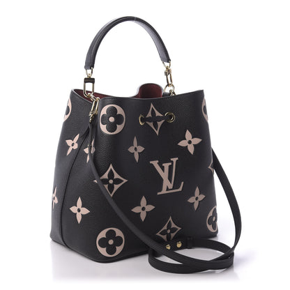 Louis Vuitton Empreinte Monogram Giant Neonoe MM Black Beige 3 of 11