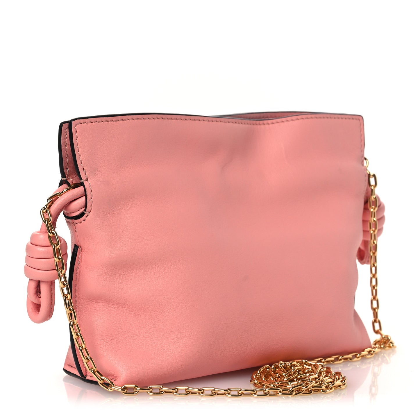Calfskin Nano Flamenco Knot Clutch Warm Blossom