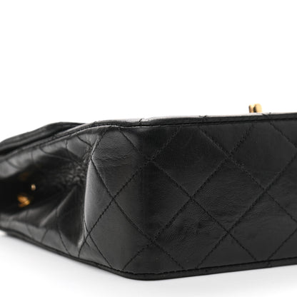 Chanel Lambskin Quilted Mini Square Flap Bag Black 9 of 10
