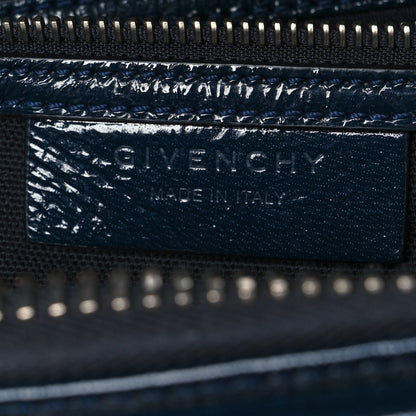 Givenchy Crinkled Patent Deerskin Small Antigona Deep Blue 5 of 8