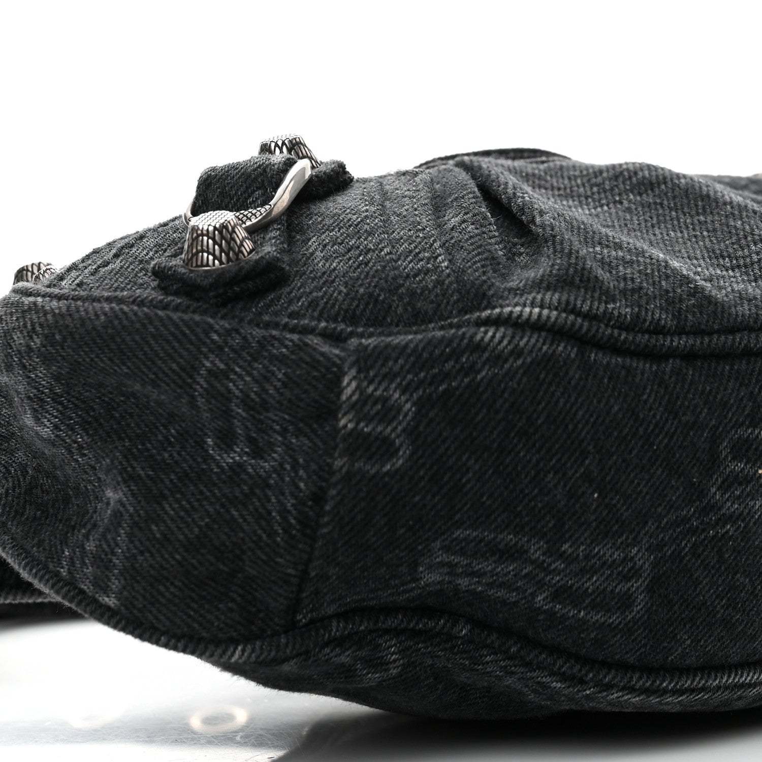 Balenciaga Denim BB Monogram Le Cagole Shoulder Bag XS Black 9 of 12
