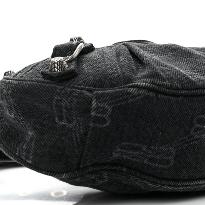 Balenciaga Denim BB Monogram Le Cagole Shoulder Bag XS Black 9 of 12