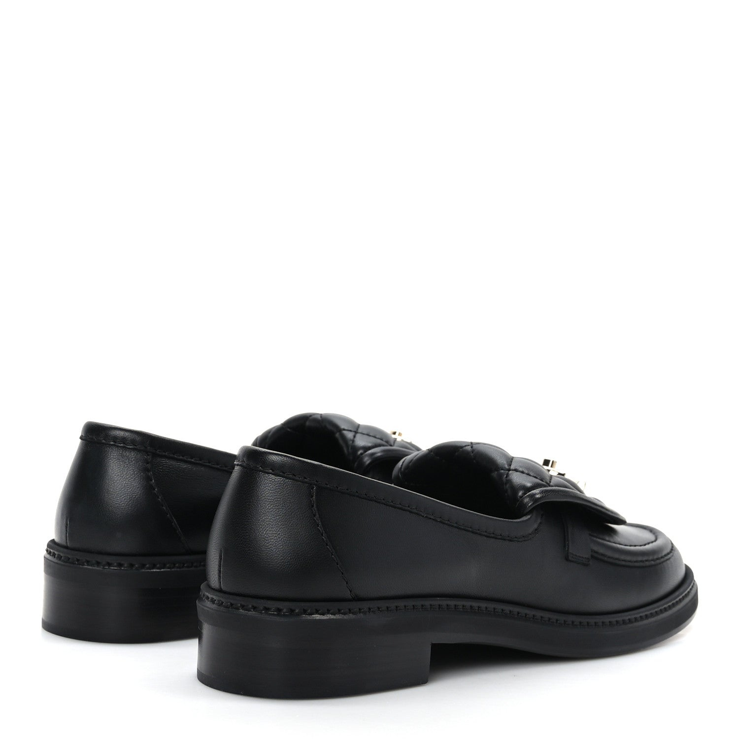 Chanel Lambskin Quilted CC Turnlock Loafers 39.5 Black 4 of 8