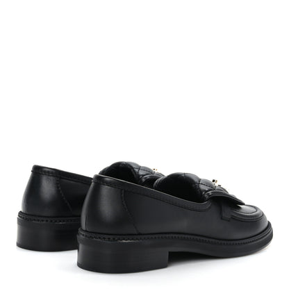 Chanel Lambskin Quilted CC Turnlock Loafers 39.5 Black 4 of 8