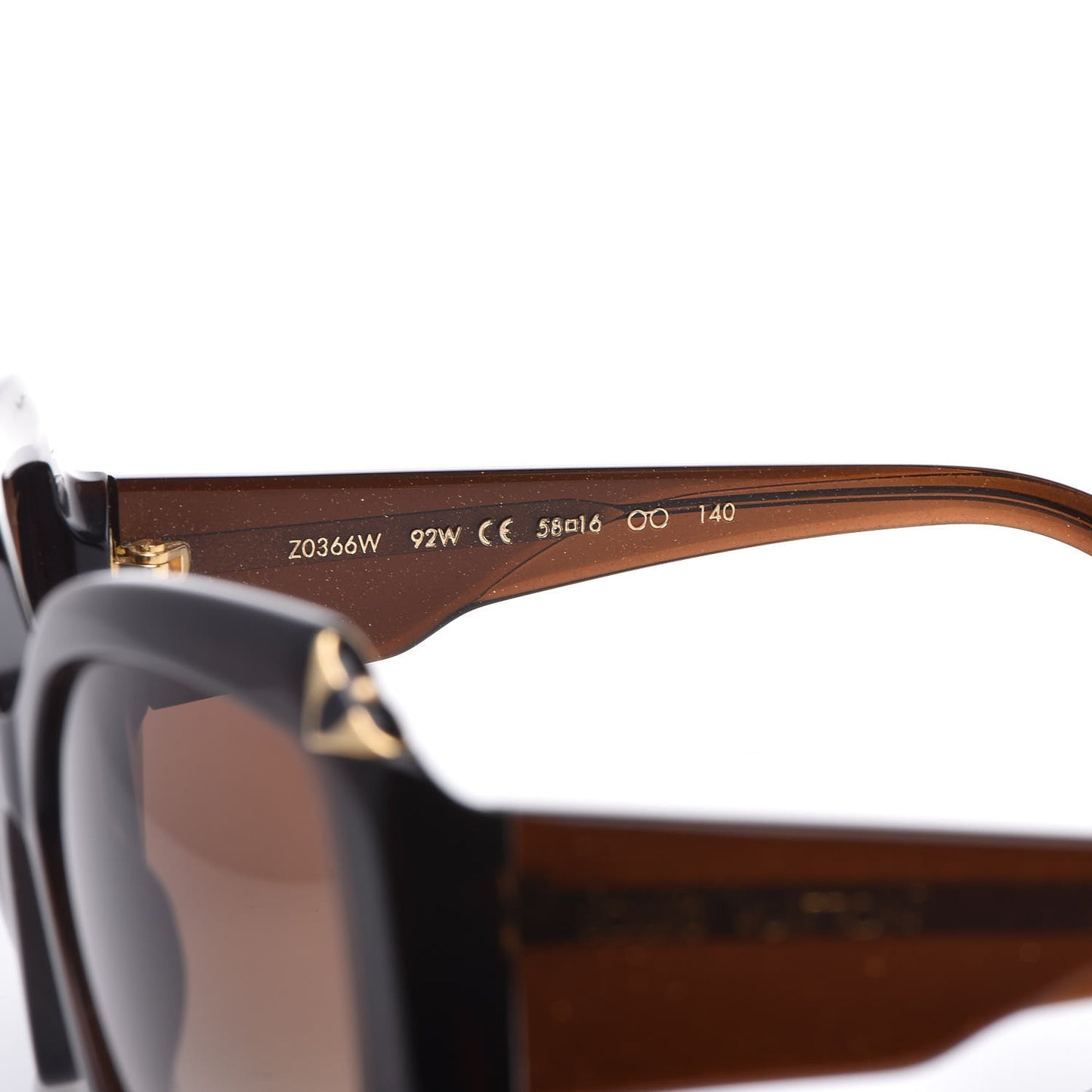 Hortensia Cat Eye Sunglasses Z0366W Brown Glitter