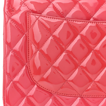 Chanel Patent Quilted Jumbo Double Flap Pink 14 of 14