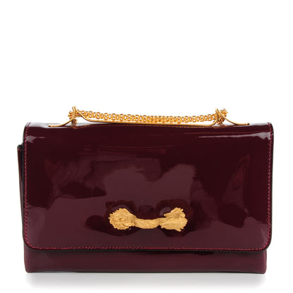 Valentino Garavani Patent Calfskin Animalia Va Va Voom Shoulder Bag Rubin 1 of 10