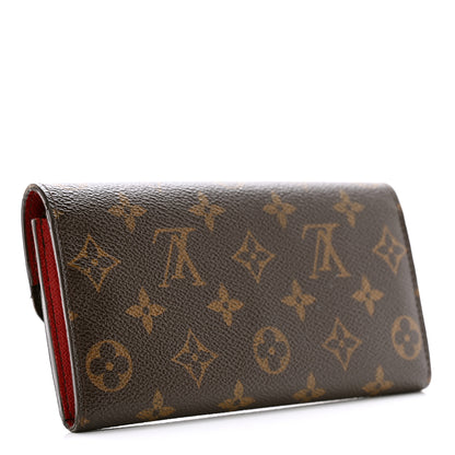 Louis Vuitton Monogram Emilie Wallet Rouge 3 of 12
