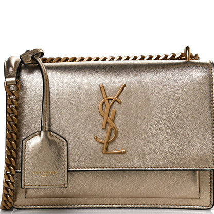 Saint Laurent Metallic Calfskin Small Monogram Sunset Gold 8 of 11