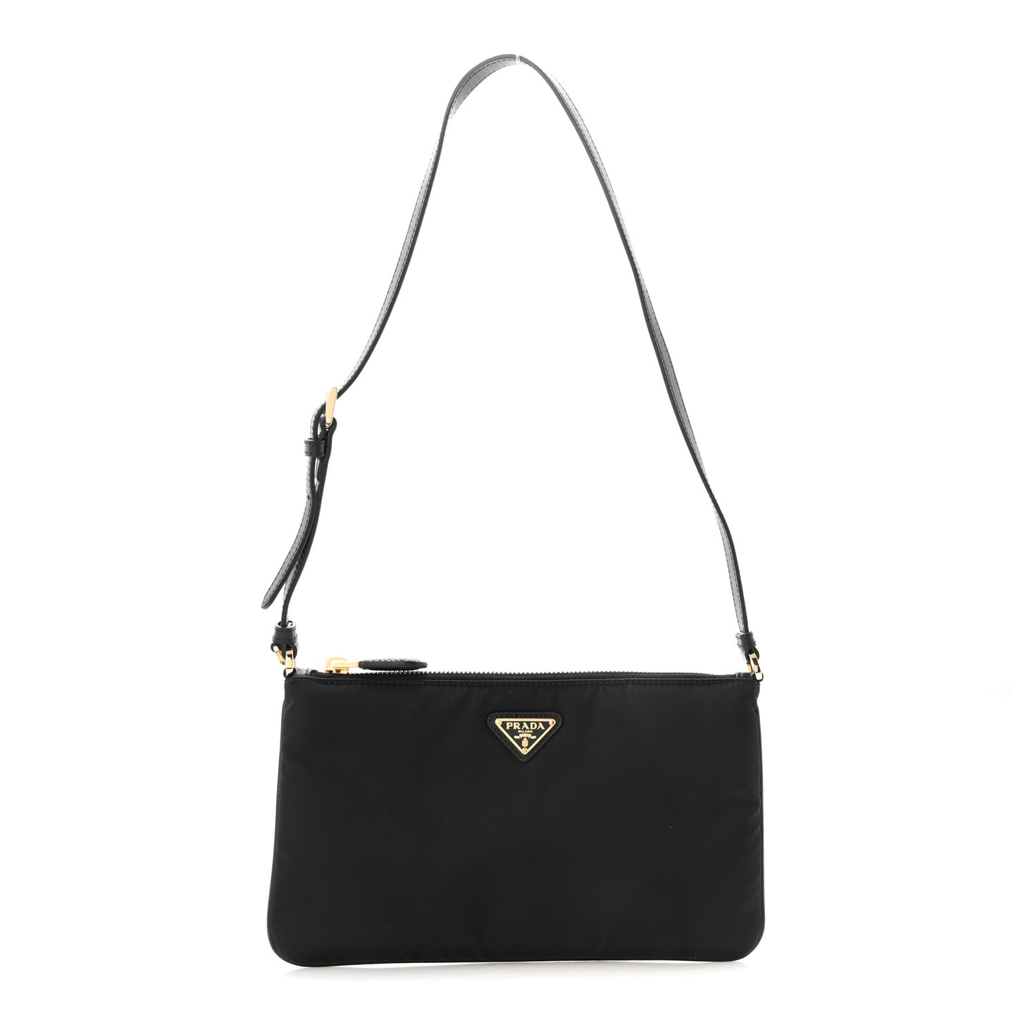 Re-Nylon Saffiano Raso Shoulder Bag Black