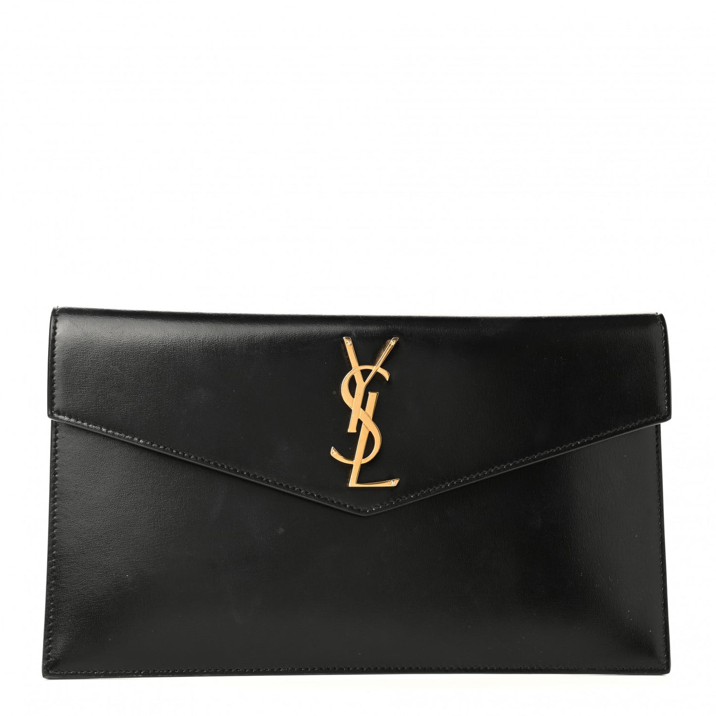 Smooth Shiny Calfskin Monogram Uptown Pouch Black