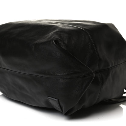 Saint Laurent Lambskin Drawstring Backpack Black 9 of 14