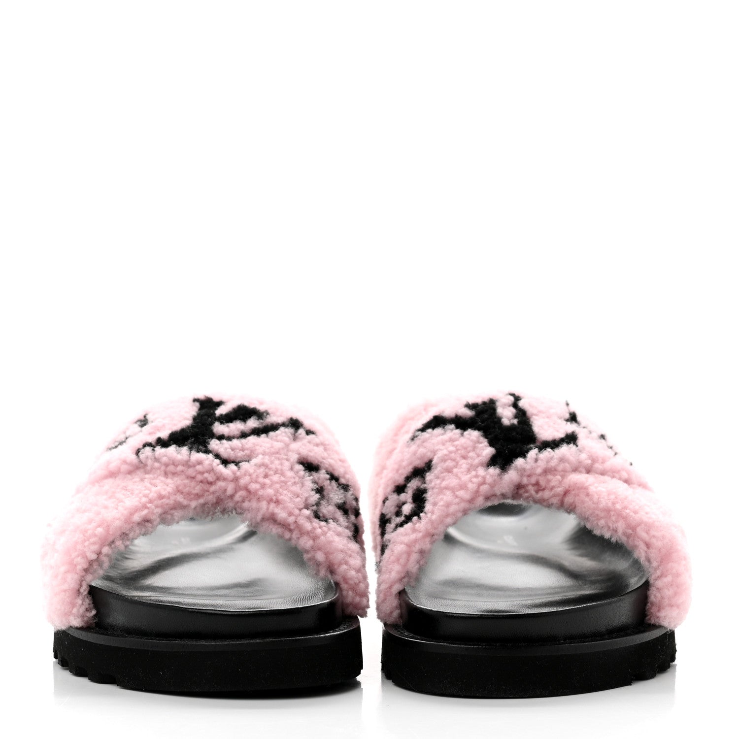 Louis Vuitton Shearling Paseo Flat Comfort Sandal 40 Rose Clair 2 of 8
