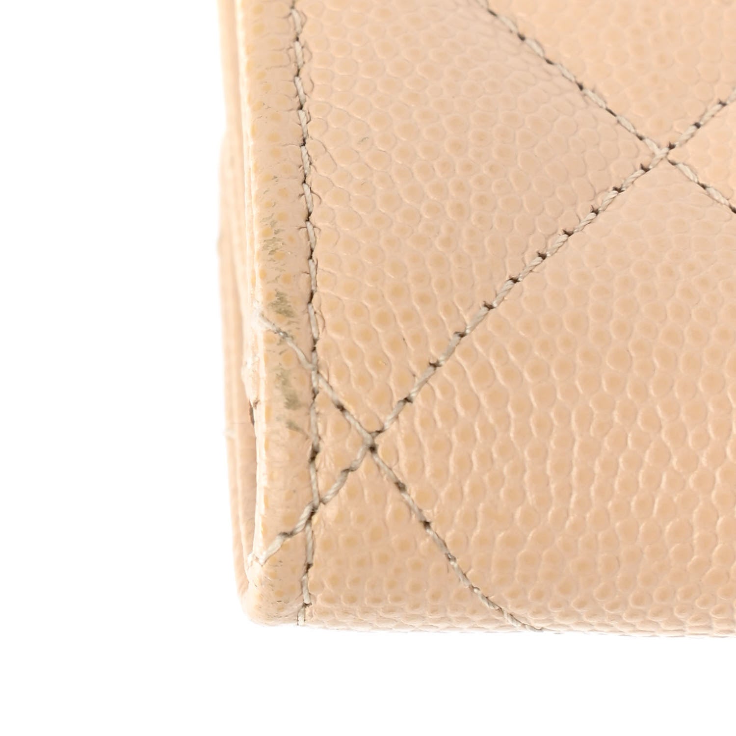 Chanel Caviar Pearl Quilted Coco Candy Flap Card Holder Beige 12 of 13