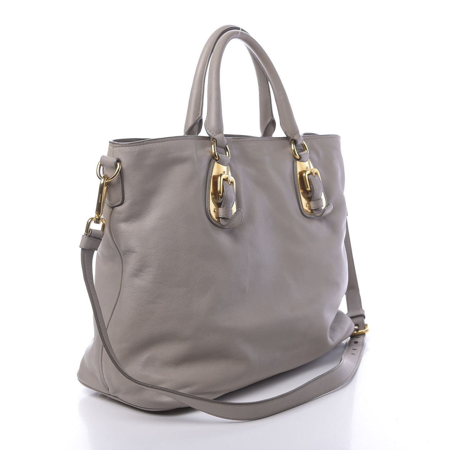 Soft Calf Shopping Tote Argilla