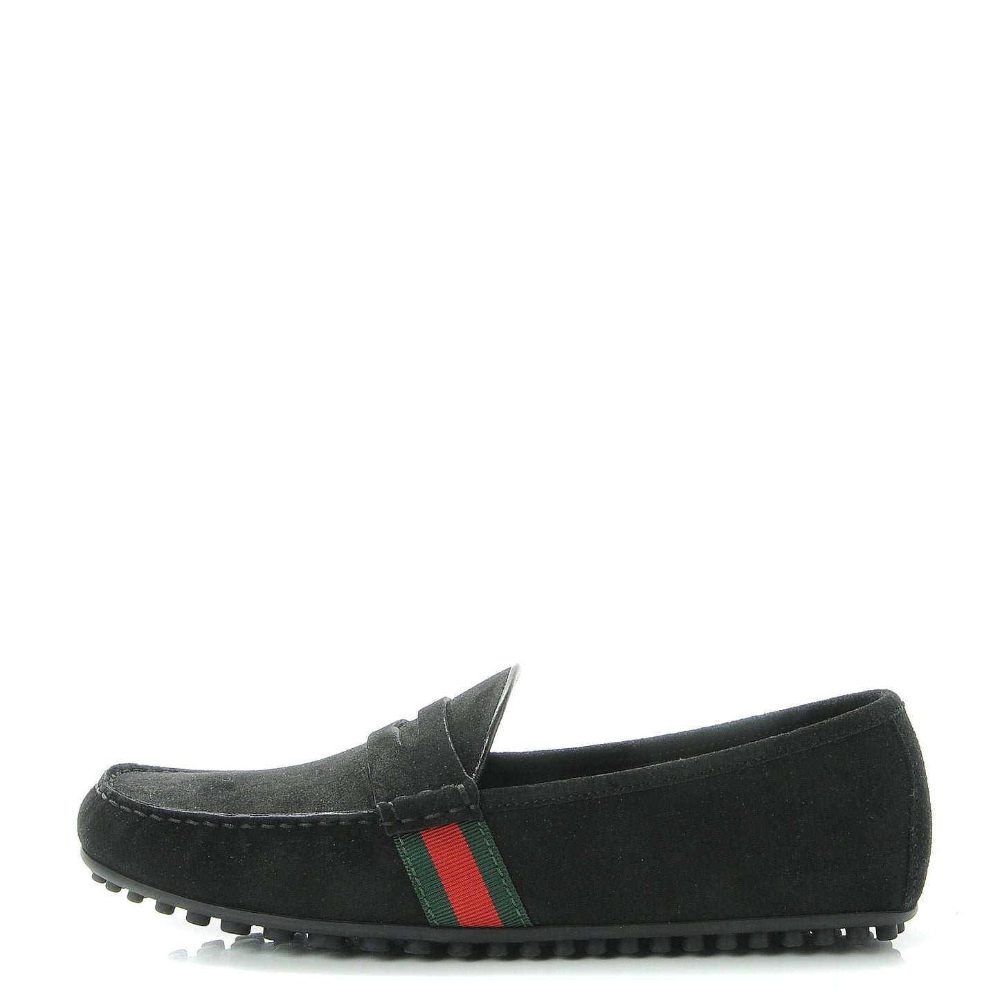 Suede Web Mens Kanye Driver Loafers 9.5 Black