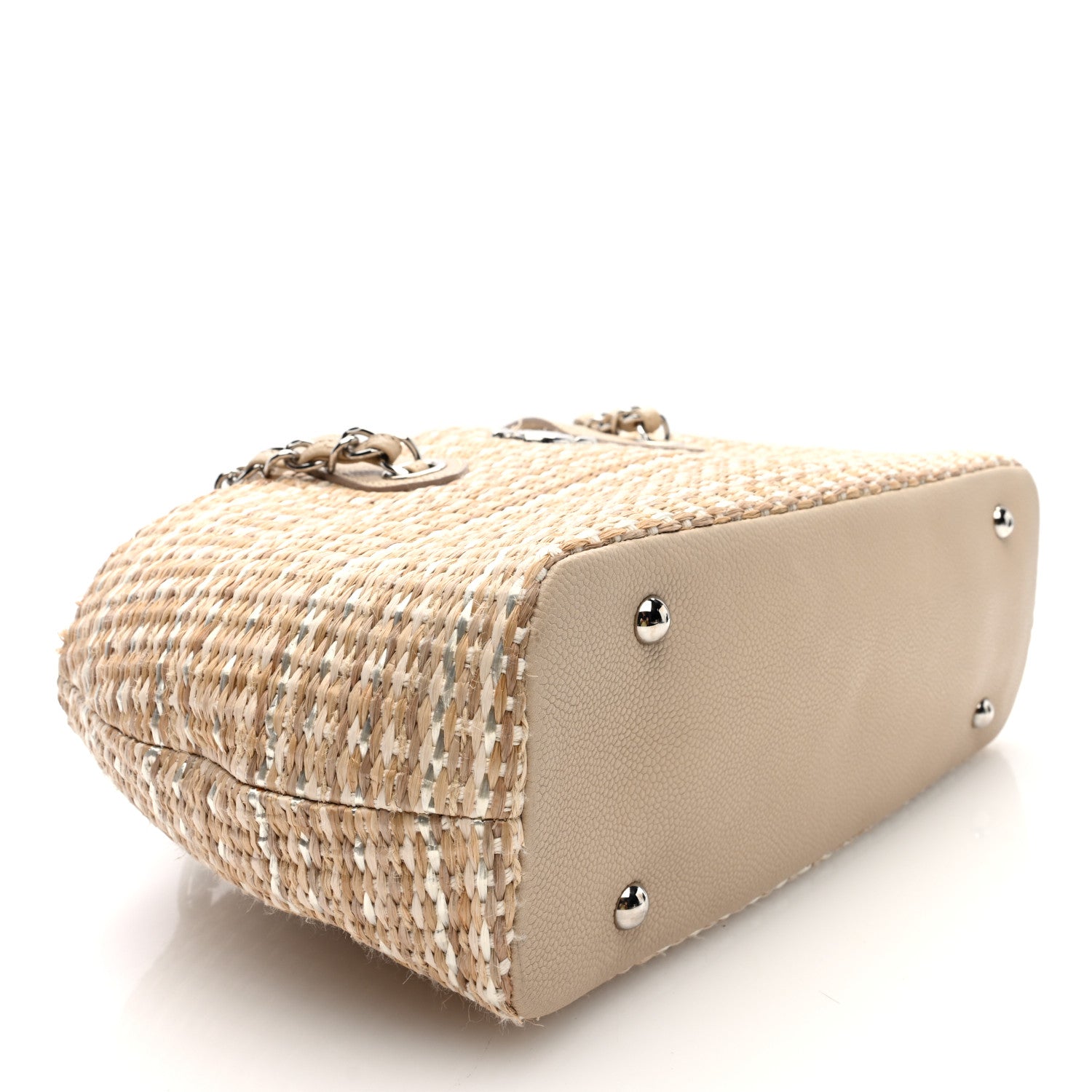Chanel Woven Straw Caviar Tote Beige 4 of 12