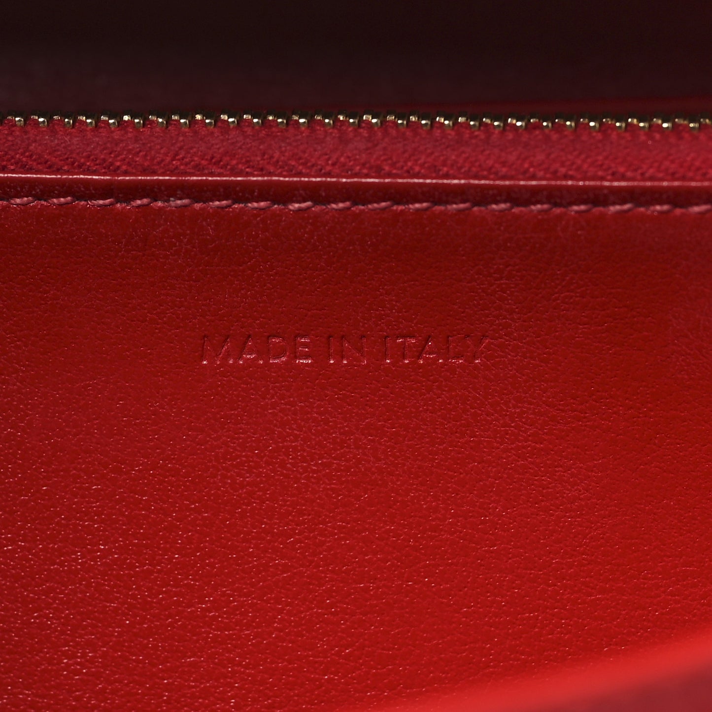 Grained Calfskin Large Flap Wallet Red