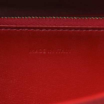 Celine Grained Calfskin Large Flap Wallet Red 7 of 8