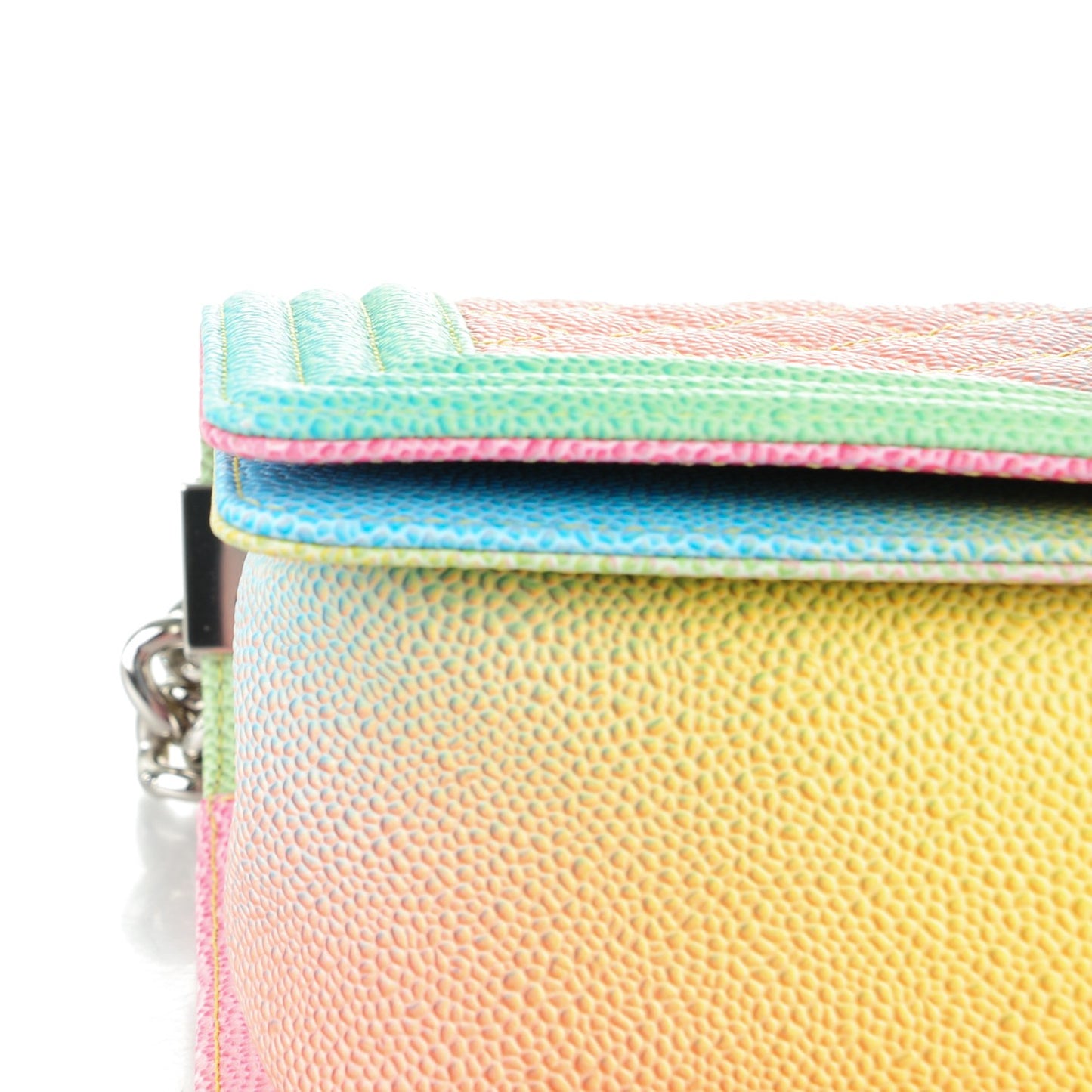 Caviar Quilted Medium Cuba Rainbow Boy Flap Multicolor