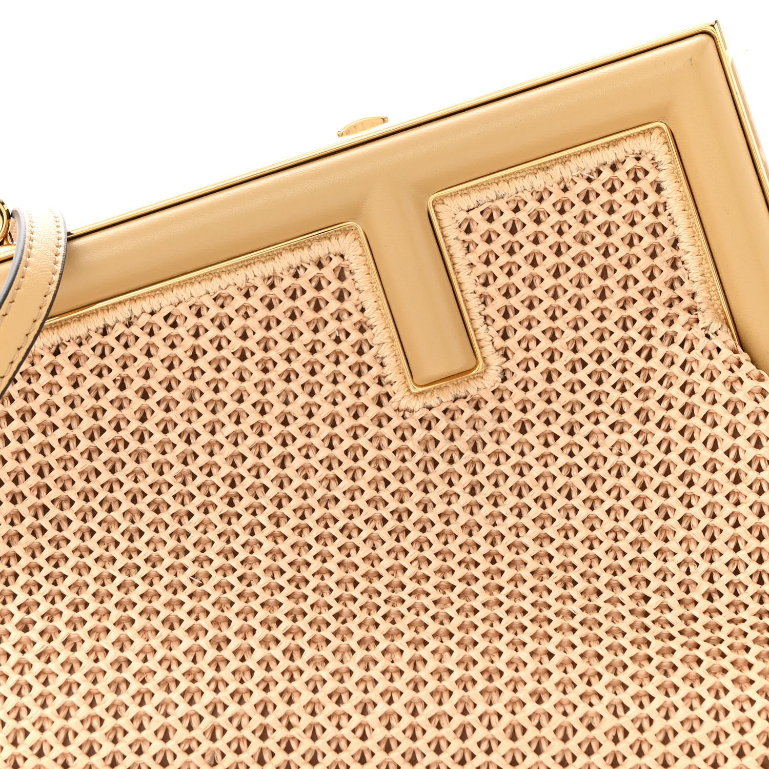 Fendi Raffia Nappa Macrame Small Fendi First Natural Sahara 8 of 10