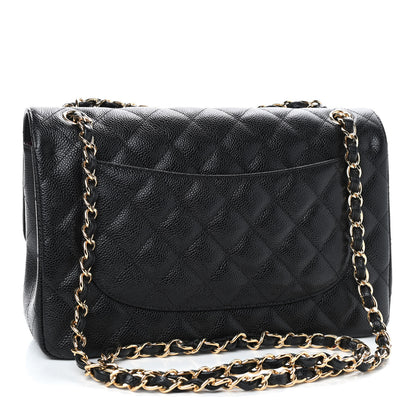 Chanel Caviar Quilted Jumbo Double Flap Black 2 of 9